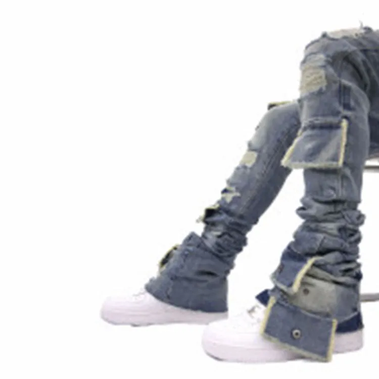 Calças Jeans Skinny Masculinas Desgastadas Rasgadas