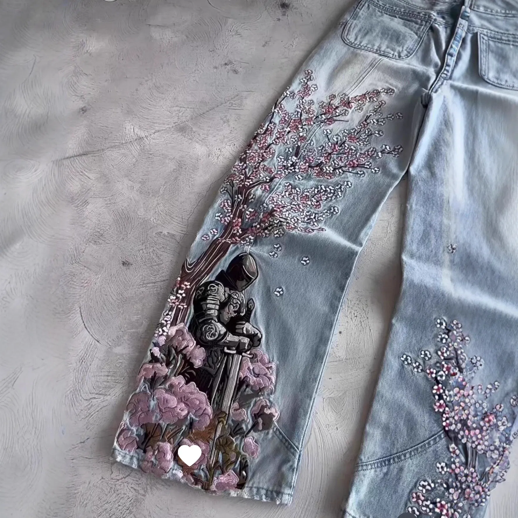 Jeans de Denim Masculinos Vintage Oversized