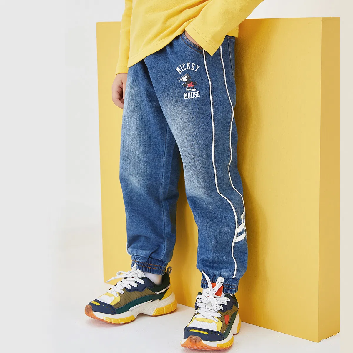 Calças de Outono para Crianças, Jeans de Algodão Macio para Meninos