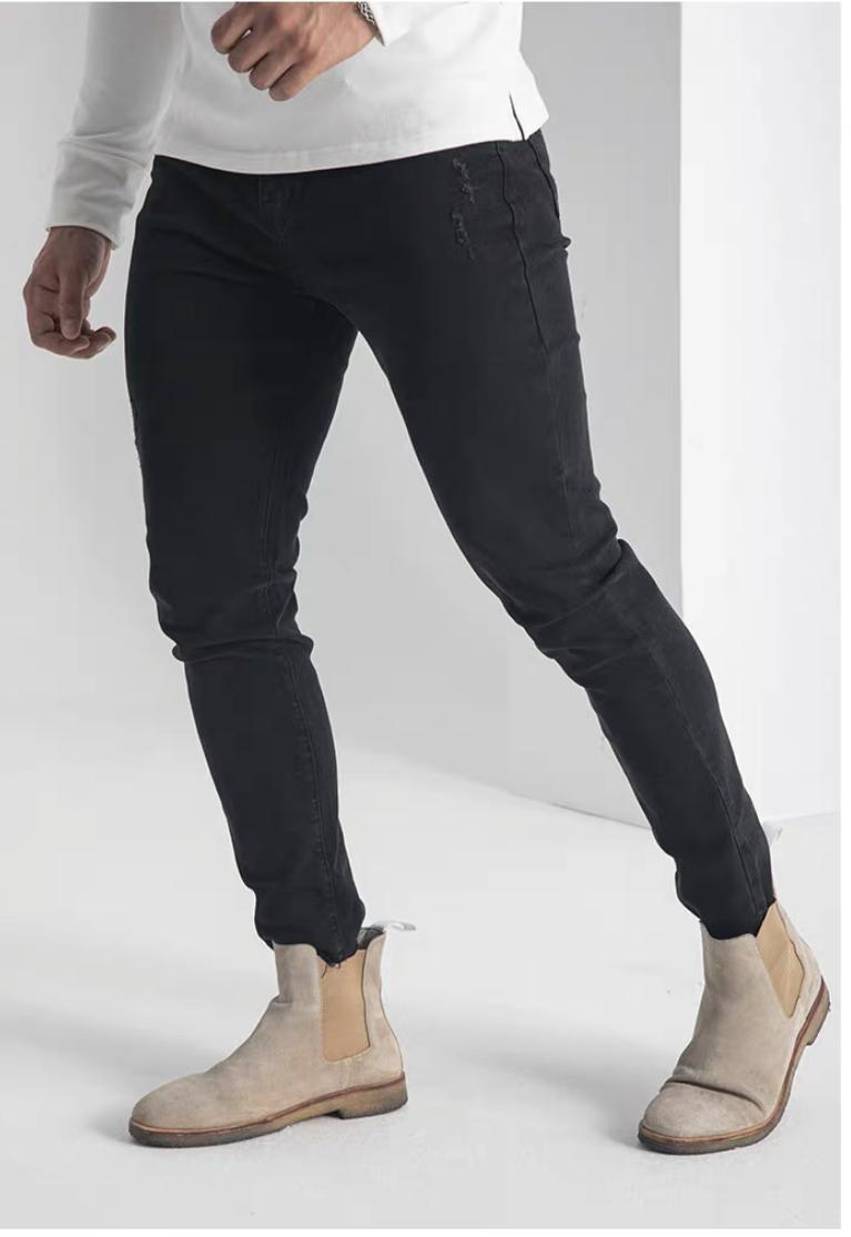 Moda de Todas as Estações Atacado Calças Jeans Pretas Masculinas Skinny de Alta Qualidade com Stretch Calças Casuais Jeans Masculinos