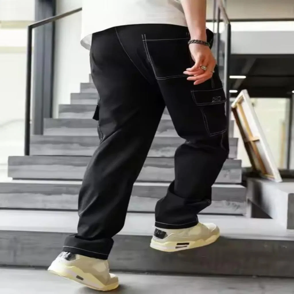 Calças de Jeans Casuais Masculinas Stretch Duráveis e Respiráveis para Atividades ao Ar Livre Estilo Europeu Moda Calças Cargo