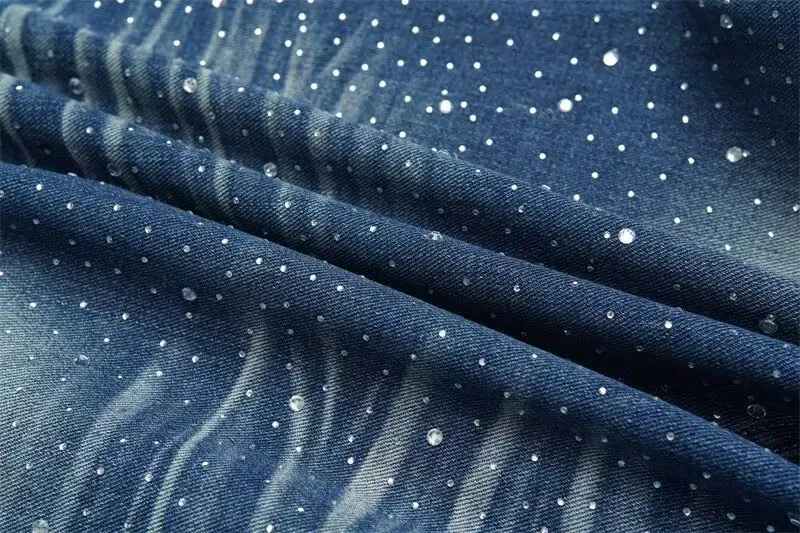 Calças de Denim Lavadas Vintage Vale Forever com Estilo de Rua Retrô