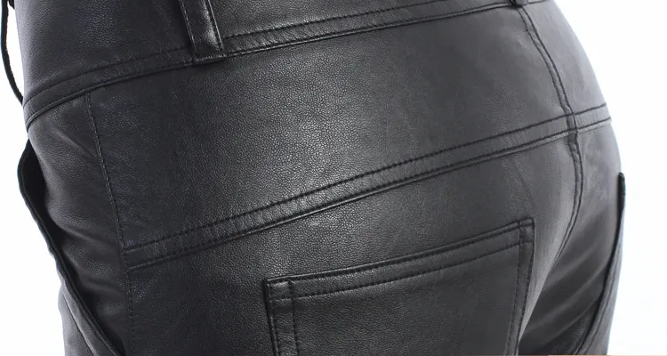Calças Skinny de Couro Brilhante para Mulheres, Moda de Alta Qualidade, com Zíper em PU