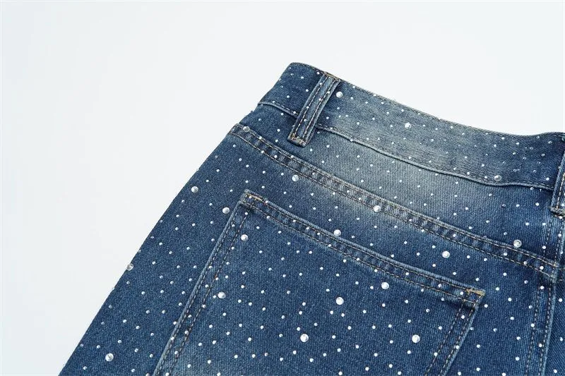 Calças de Denim Lavadas Vintage Vale Forever com Estilo de Rua Retrô