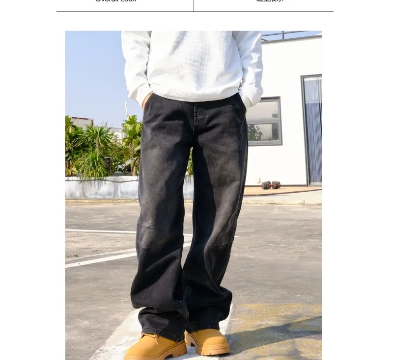 Fabricante de Marca de Alta Qualidade Jeans Masculinos Luxo Y2K Hip Hop Stretch Rasgado Lavagem Jeans