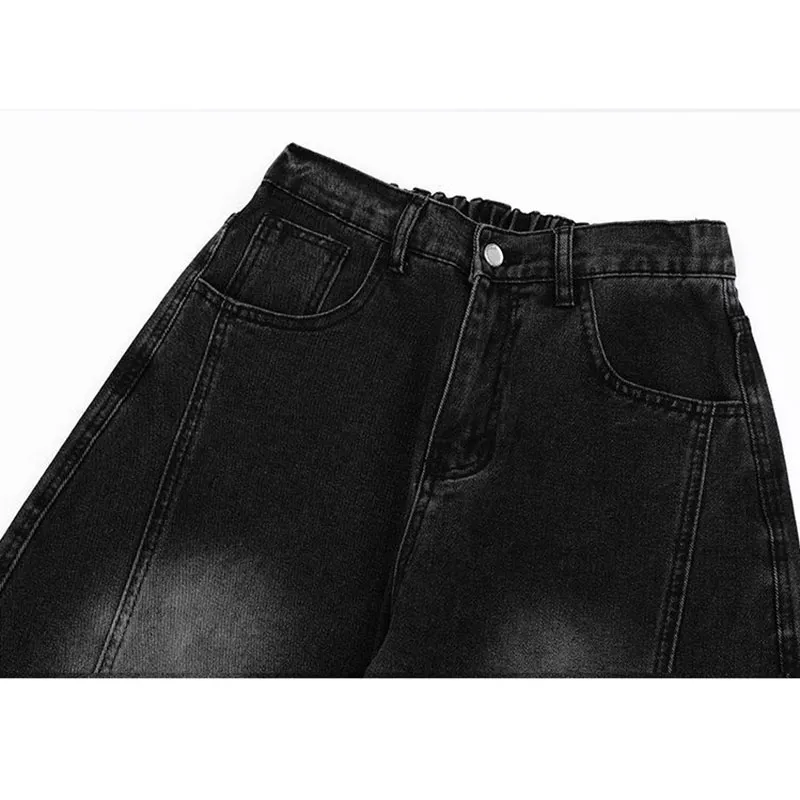 Calças jeans baggy largas e soltas para homens, estilo scimitar, tendência legal da marca