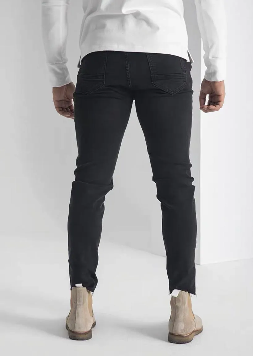 Moda de Todas as Estações Atacado Calças Jeans Pretas Masculinas Skinny de Alta Qualidade com Stretch Calças Casuais Jeans Masculinos
