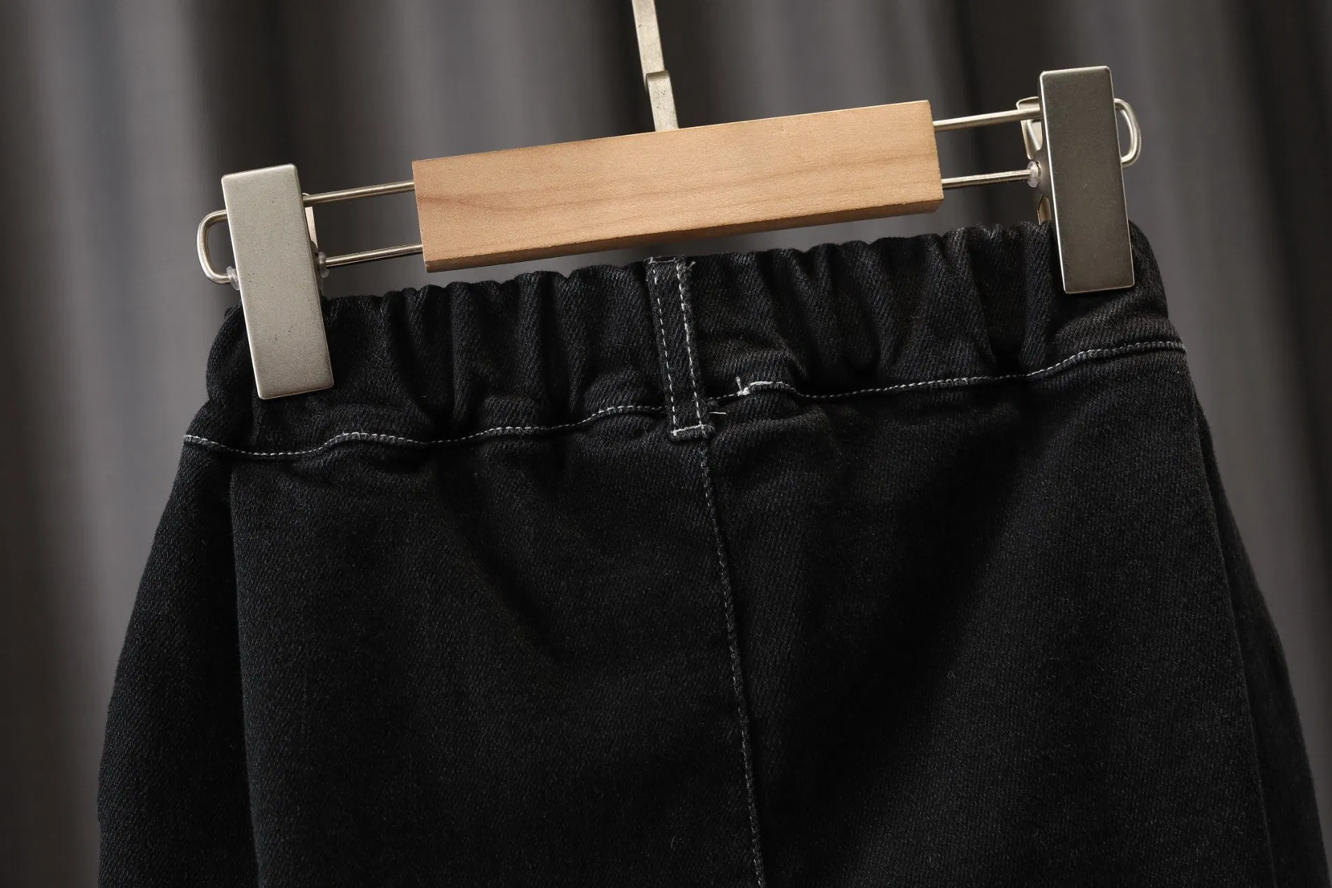 Jeans finos de outono e inverno para meninos, versáteis para sair e com forro de fleece