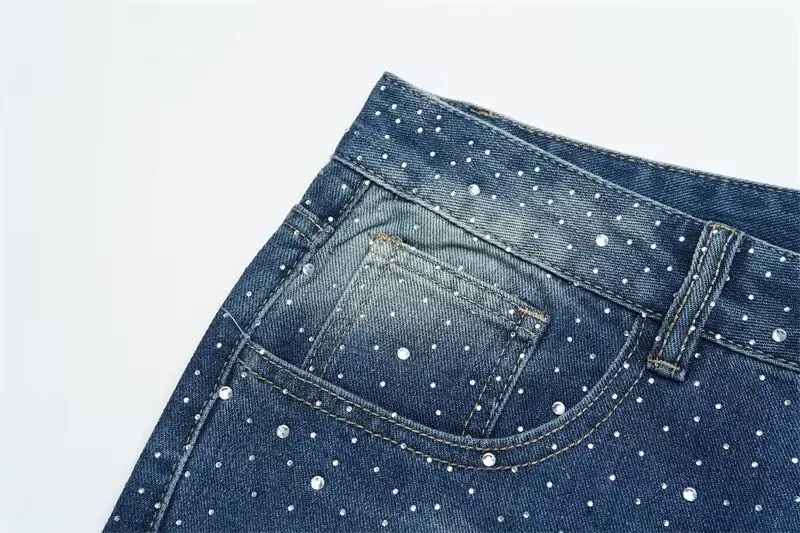 Calças de Denim Lavadas Vintage Vale Forever com Estilo de Rua Retrô