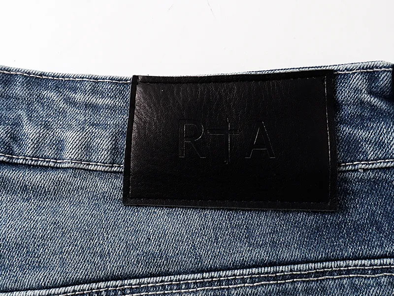 Calças Jeans Slim Tapered Masculinas Atacado em Mistura de Algodão Premium