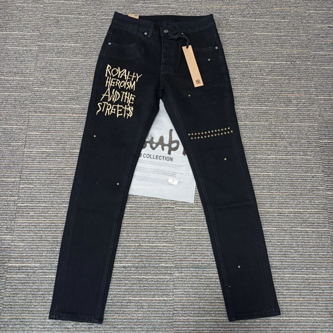 Calças de Denim Slim Fit por Atacado Design Personalizado