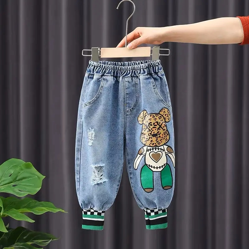 Preço de Atacado Novo Design de Calças de Moda Infantil Calças Jeans para Meninos