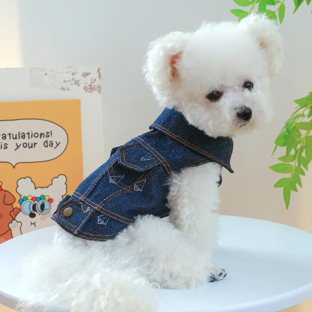 Novo gato de estimação, cachorro de estimação, jeans com botão ajustável