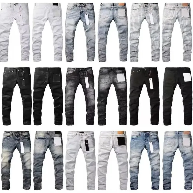 Novas Chegadas Calça Jeans Slim Fit de Alta Qualidade em Algodão Casual Reta Desgastada Lavagem Highstreet Rasgada Jeans Vintage