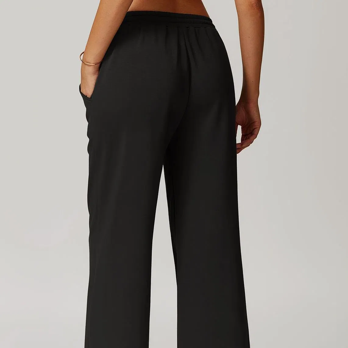 Calças de moletom largas para mulheres plus size