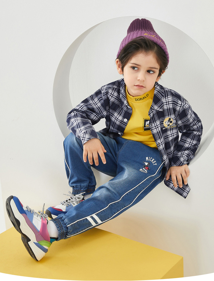 Calças de Outono para Crianças, Jeans de Algodão Macio para Meninos