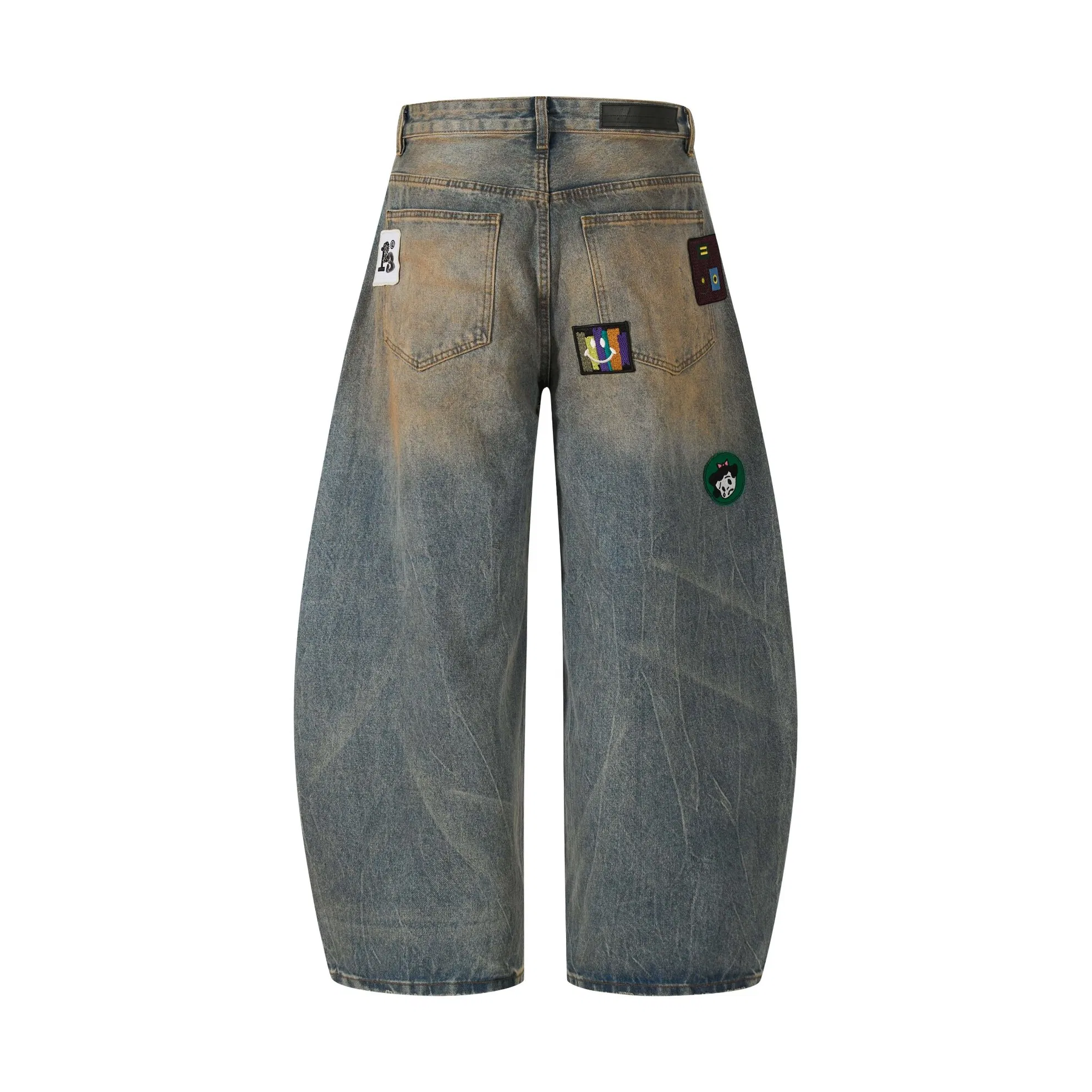 Fabricante Atacadista de Jeans Masculinos em Denim, Corte Relaxado, Lavagem Ácida, Denim Macio, Denim Cru, Lavagem Ecológica, Moda de Rua, Exportação Atacadista, OEM, ODM, Logotipo Personalizado