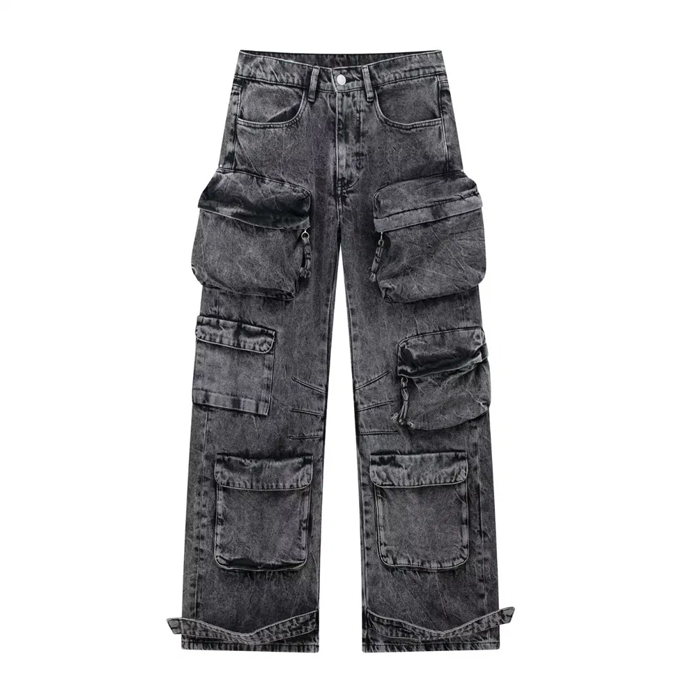 Calças Cargo Personalizadas de Alta Qualidade para Homens, Calças Jogger, Calças de Pista, Multi 3D Bolsos Calças Cargo