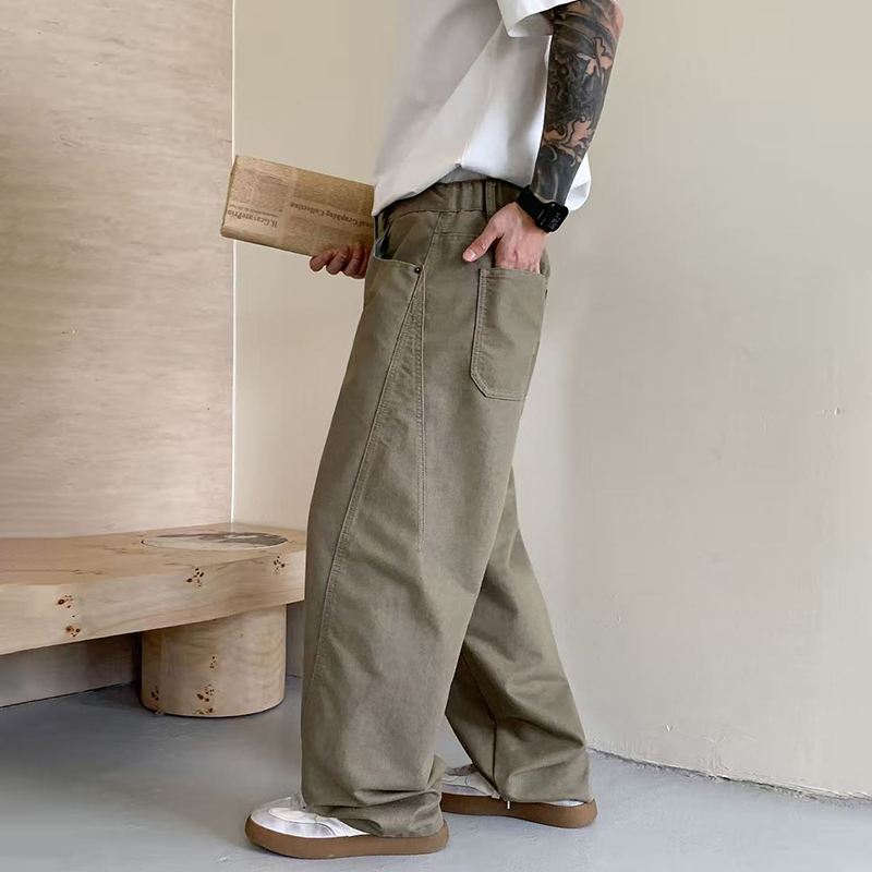 Calça Jeans Flare Masculina Premium com Desgaste Diurno, Corte Curvo, Perna Larga e Detalhes em Algodão Desgastado