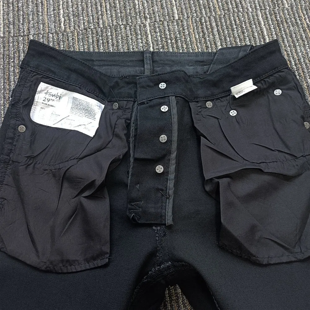 Calças de Denim Premium Ksubii Estilo com Rasgos Personalizados