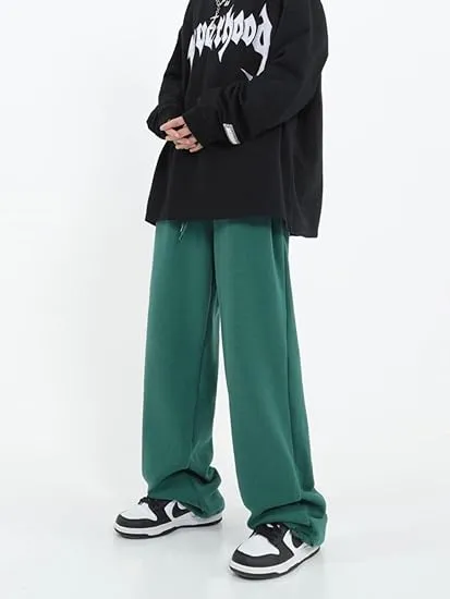 Calças de moletom largas femininas, casuais, soltas, para yoga, confortáveis, calças de lounge, joggers baggy, calças de moletom com bolsos