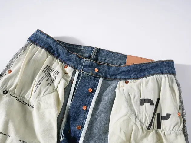 Calças Jeans Retro Whiskering para Atividades ao Ar Livre