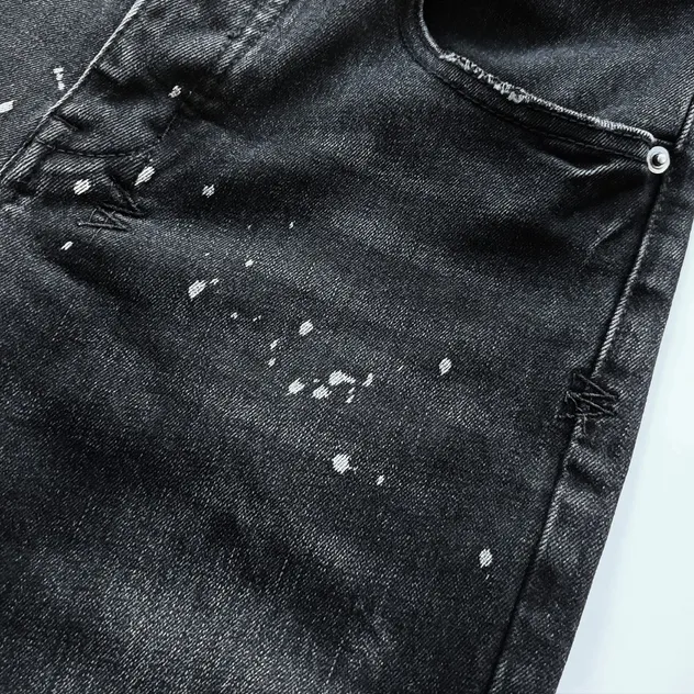 Fabricante de Jeans Slim Fit Vintage Lavado Inspirado na Ksubii