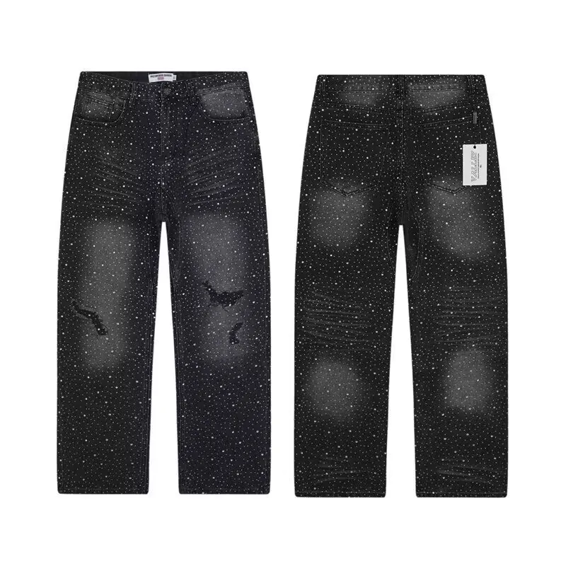 Calças Jeans Masculinas Vale Forever Estilo Casual Rua Denim