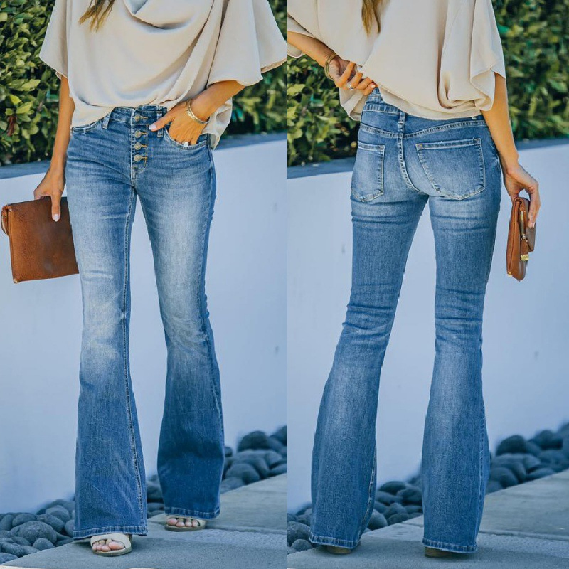 Calças skinny flare ajustadas para mulheres personalizadas de fábrica