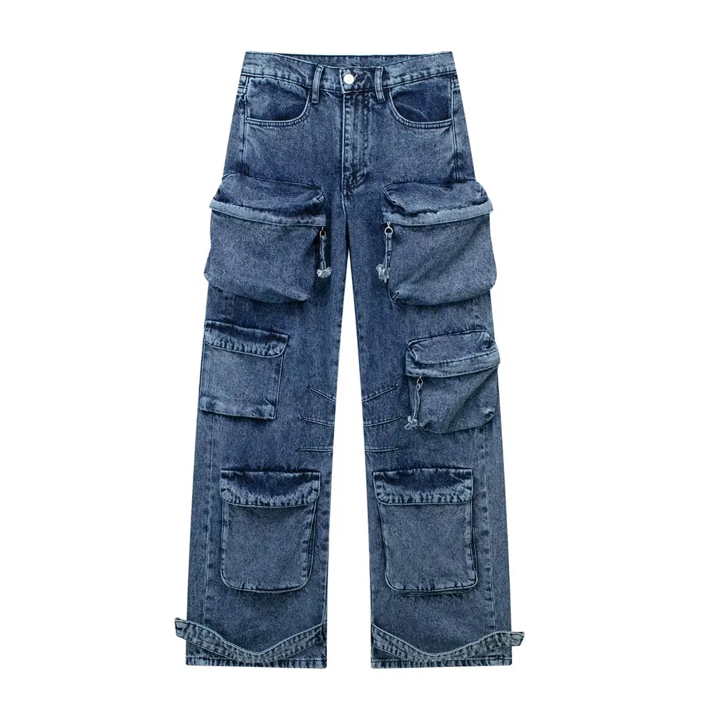 Calças Cargo Personalizadas de Alta Qualidade para Homens, Calças Jogger, Calças de Pista, Multi 3D Bolsos Calças Cargo