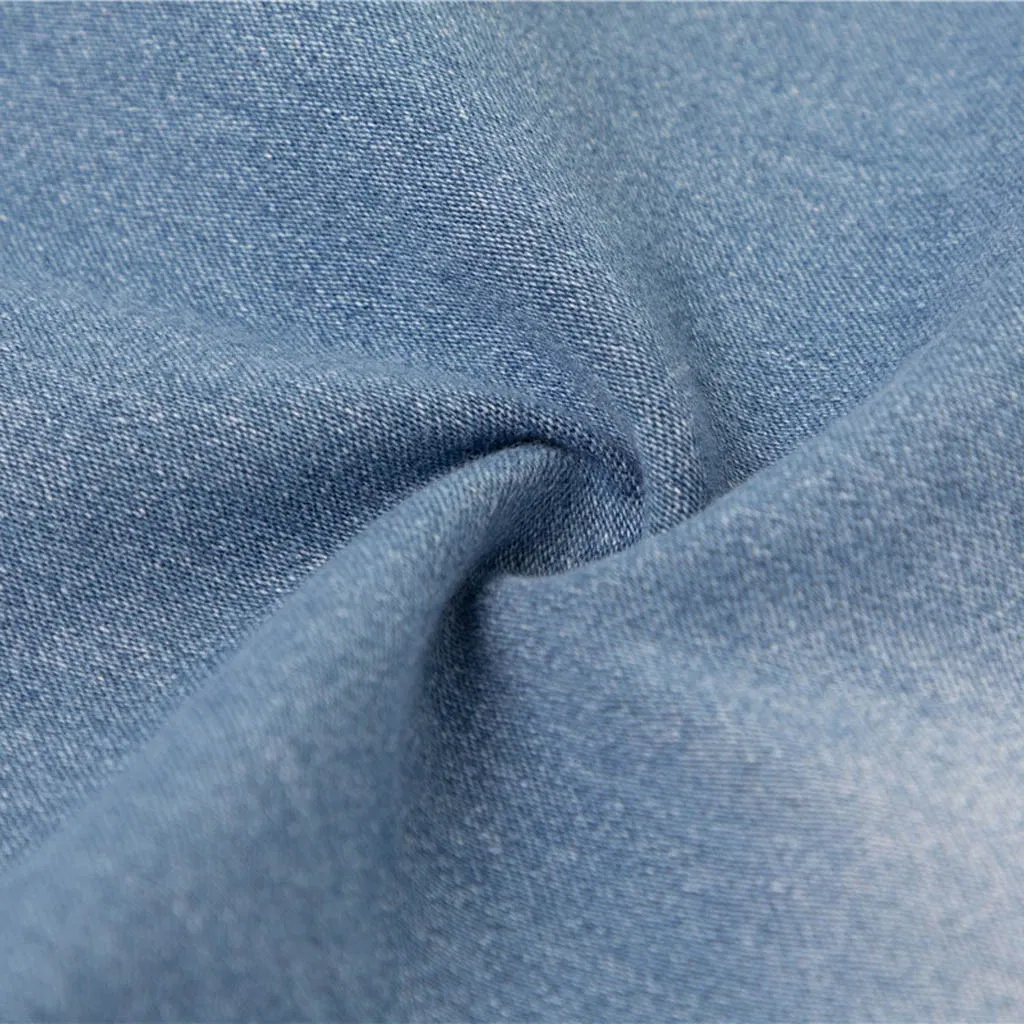Calças femininas de cintura alta skinny de denim personalizadas de alta qualidade
