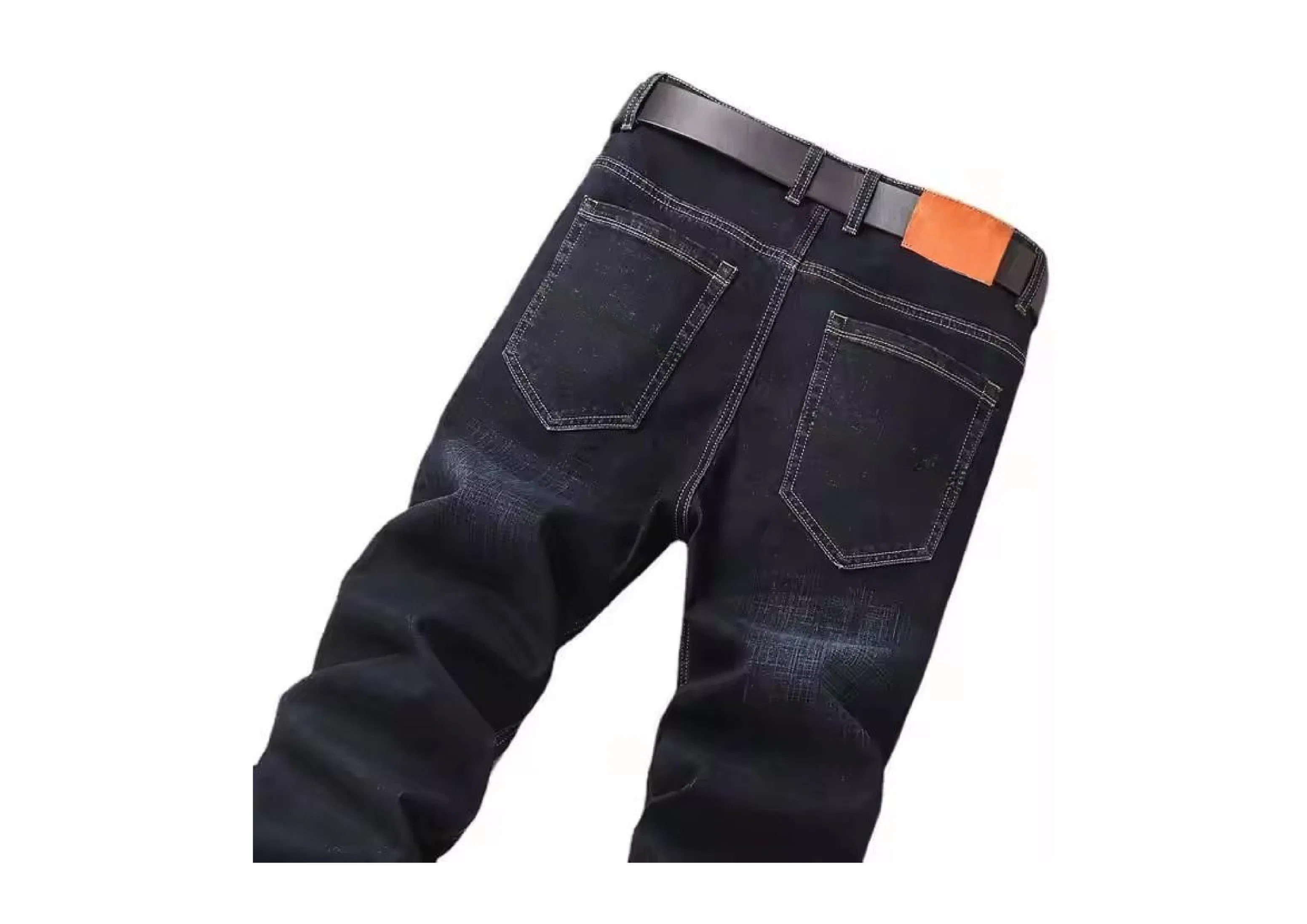 Jeans Masculinos de Alta Qualidade Personalizados em um Novo Estilo Retrô - Reto 3D Decoração de Botões de Denim Adequados para Todas as Estações de Outono e Verão