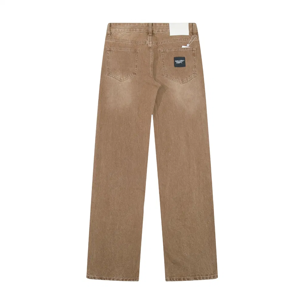 Calças Jeans Premium de Corte Reto para Homens com Aparência Desgastada da Gallery Dept