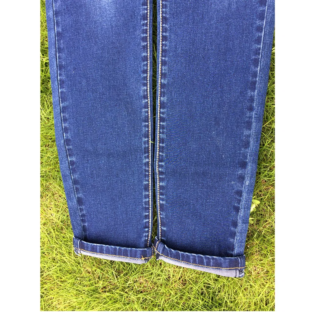 Calças de Jeans Lápis de Cintura Alta Elástica para Mulheres