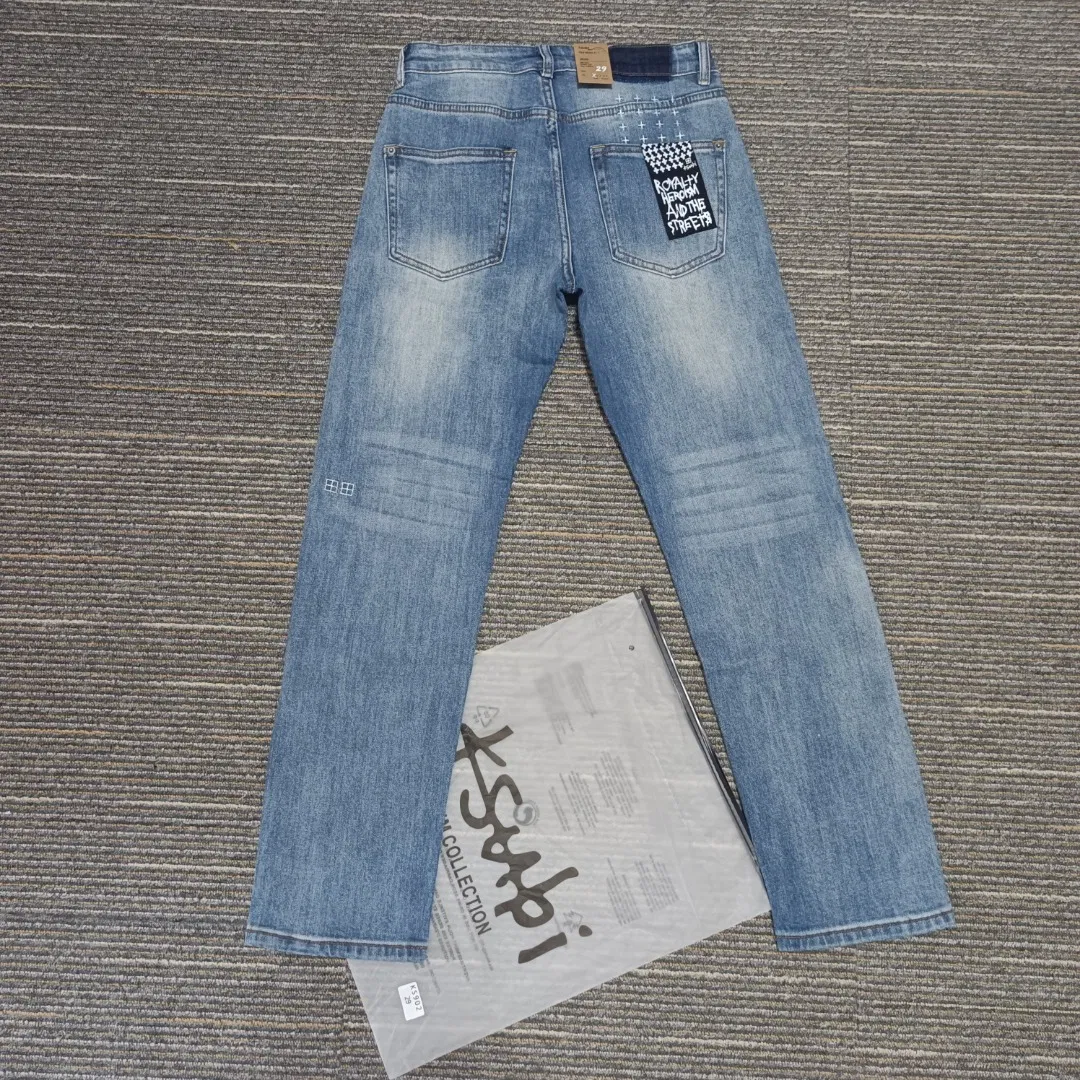 Calças de Denim Desgastadas Premium Moda de Rua Atacado