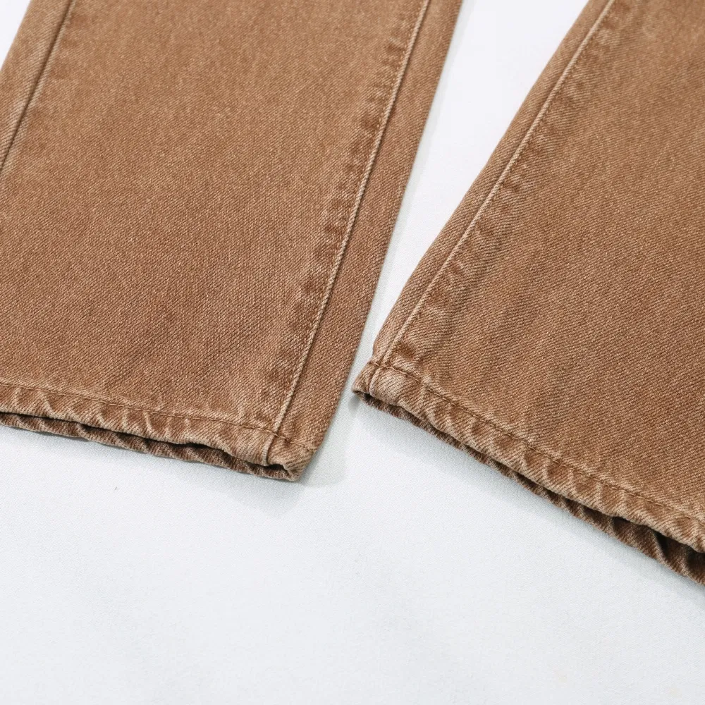 Calças Jeans Premium de Corte Reto para Homens com Aparência Desgastada da Gallery Dept