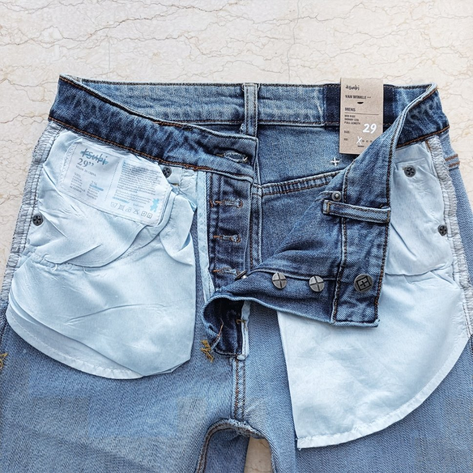 Calças de Denim Desgastadas Premium K S U Bii Moda de Rua Atacado
