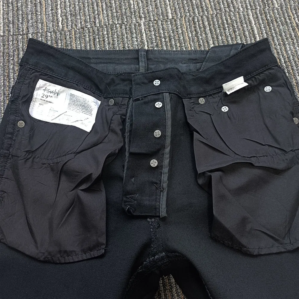 Calças de Denim Premium Ksubii Estilo com Rasgos Personalizados