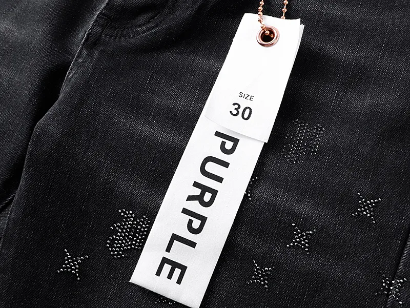 Calças de Jeans Retas Inspiradas em OEM Roxas