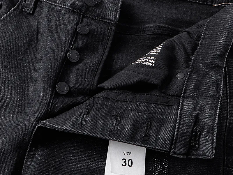 Calças de Jeans Retas Inspiradas em OEM Roxas