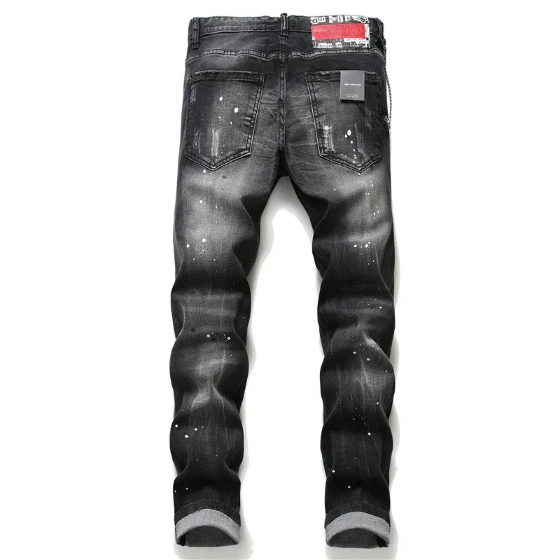Calças masculinas de estilo punk europeu-americano - Imagem 7