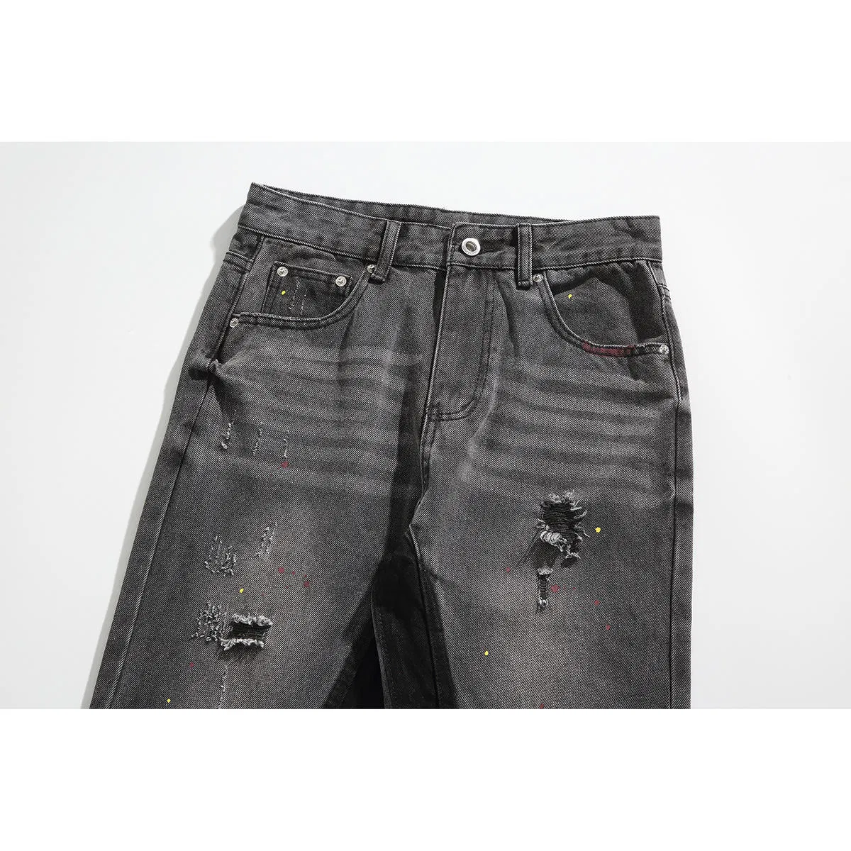 Calças de Homem Americanas Ripped Slimming Design Jeans Skinny Calças Flare