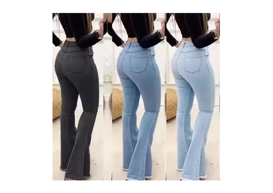 Jeans skinny de cintura alta fashionáveis para mulheres