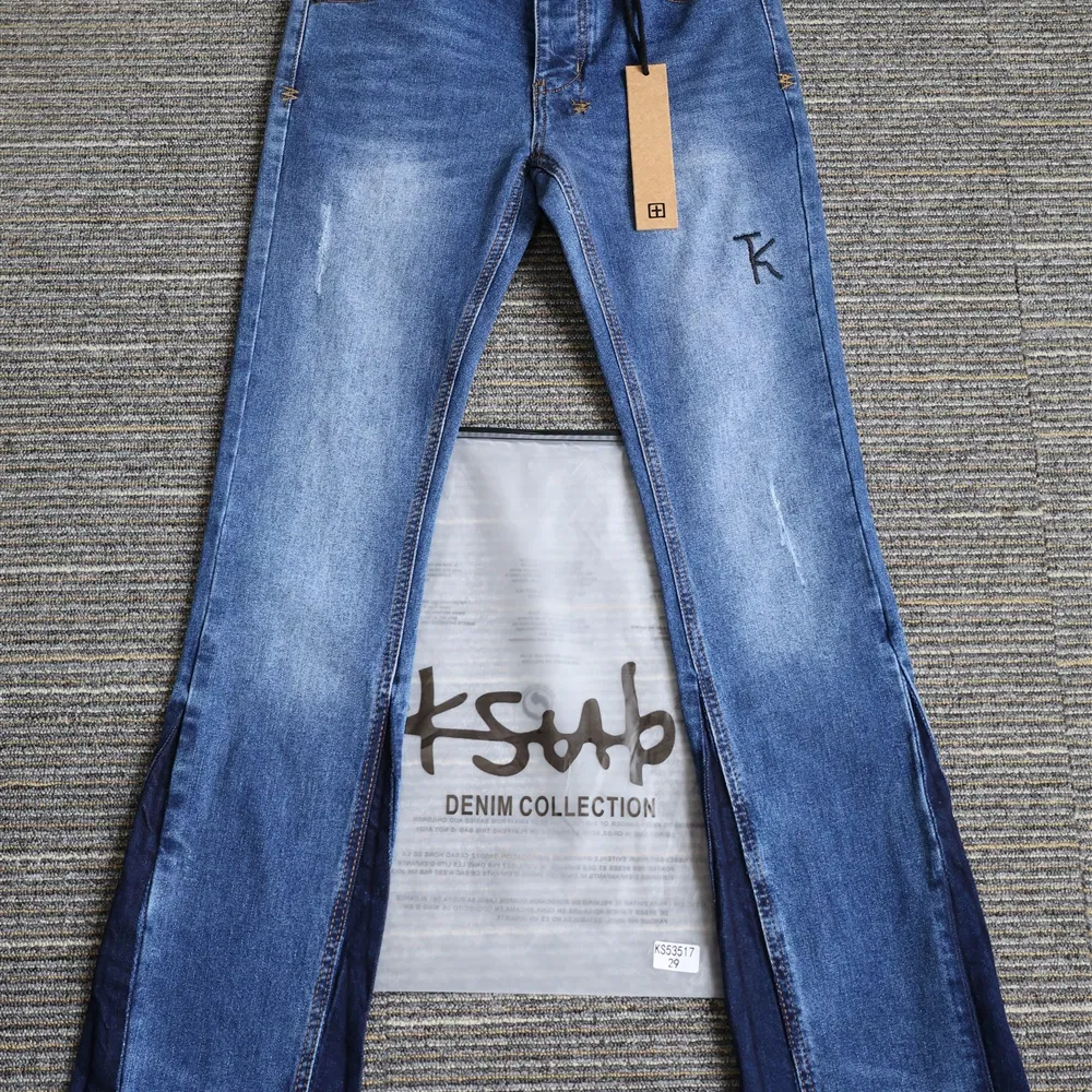 Calças de Denim Premium Desgastadas — Jeans Rasgados Estilo Ksu-Bii Personalizados