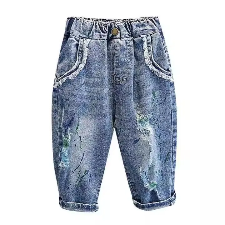 Preço de Atacado Novo Design de Calças de Moda Infantil Calças Jeans para Meninos