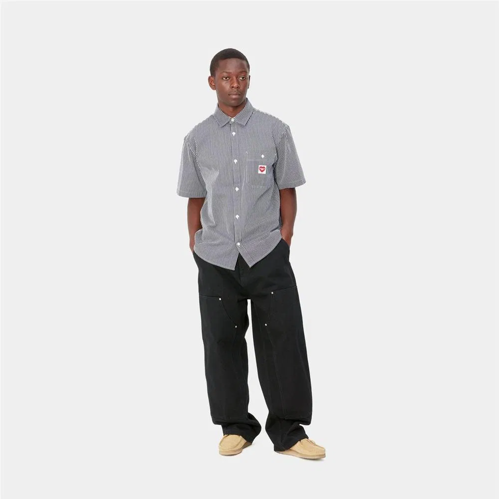 Calças de Trabalho de Cintura Alta com Logo Personalizado, Calças Retas, Ajuste Solto, Jeans de Pilha, Calças Cargo Largas e Baggy