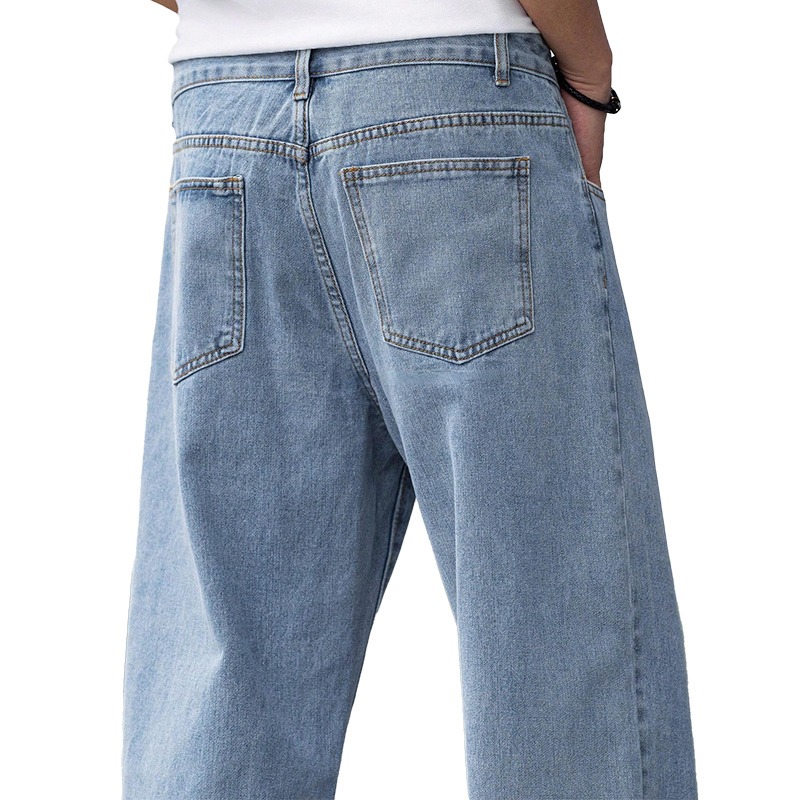 Últimos Jeans de Denim com Corte Oversized e Conforto Relaxado Perfeito para Y2K e Moda de Rua Masculina com Lavagem Clara
