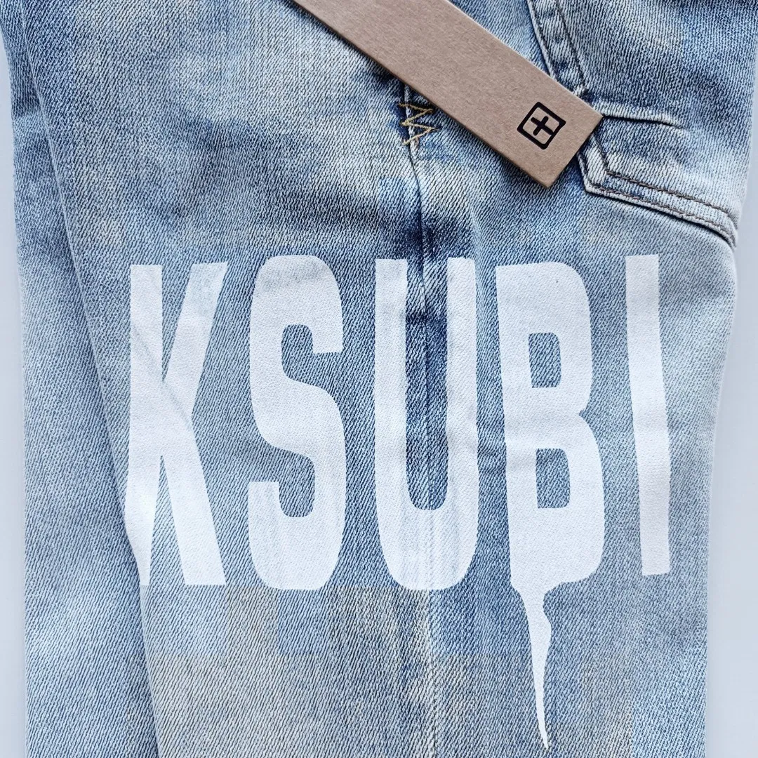 Serviço de Atacado de Jeans com Bordado Cruzado Inspirado na Ksubii Premium