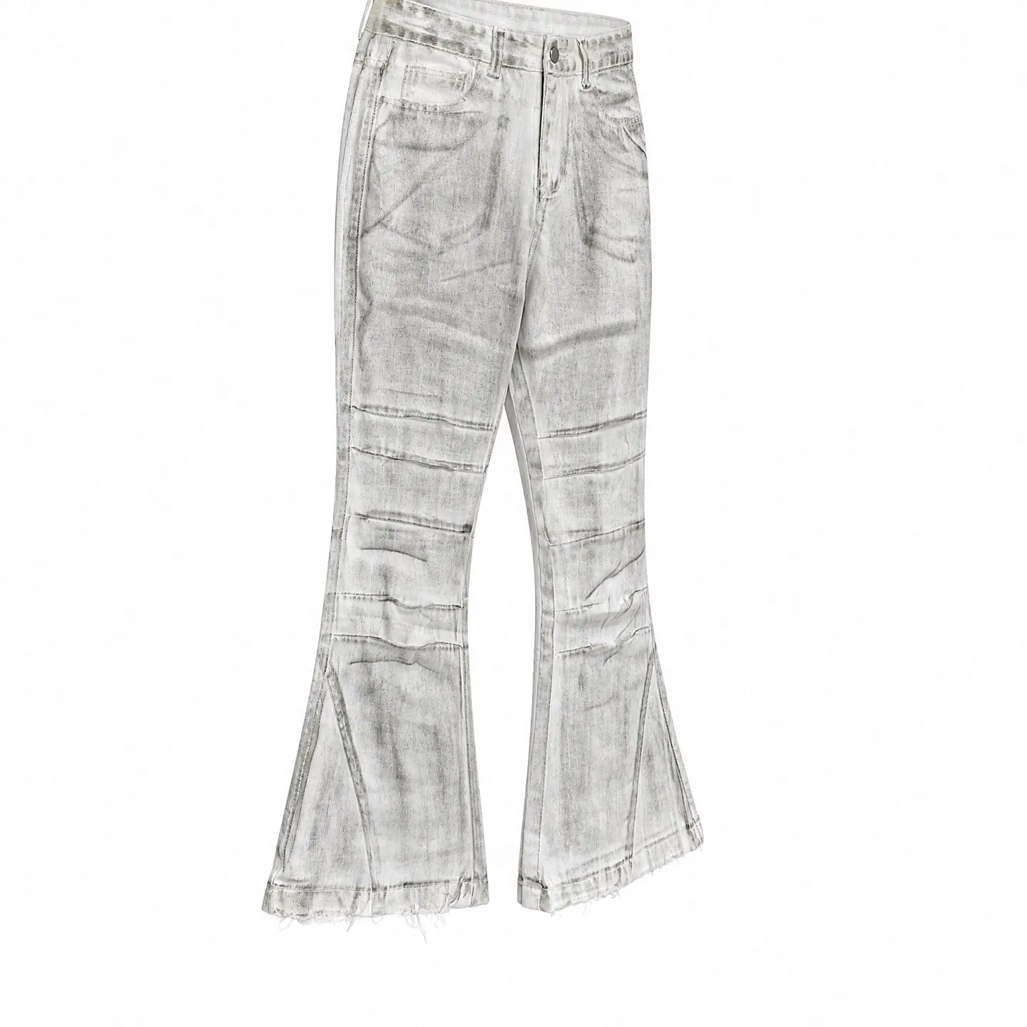Calças de Denim Casuais Slim Estilo de Rua para Homens com Estampa em Atacado