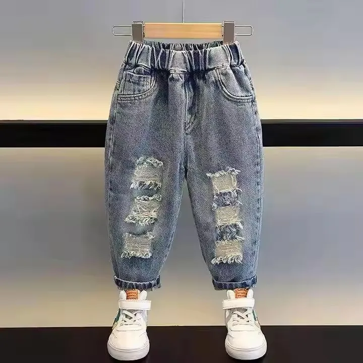 Novas Roupas Infantis de Outono e Inverno, Jeans Infantis de Alta Qualidade